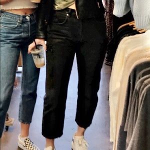 CARMAR Black Distressed Wide Leg Jeans